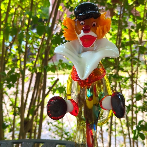 Rare HTF Vintage 💎 Murano, Italy 🤡 hand-blown VENETIAN GLASS CLOWN 🤡 pristine - Picture 2 of 13